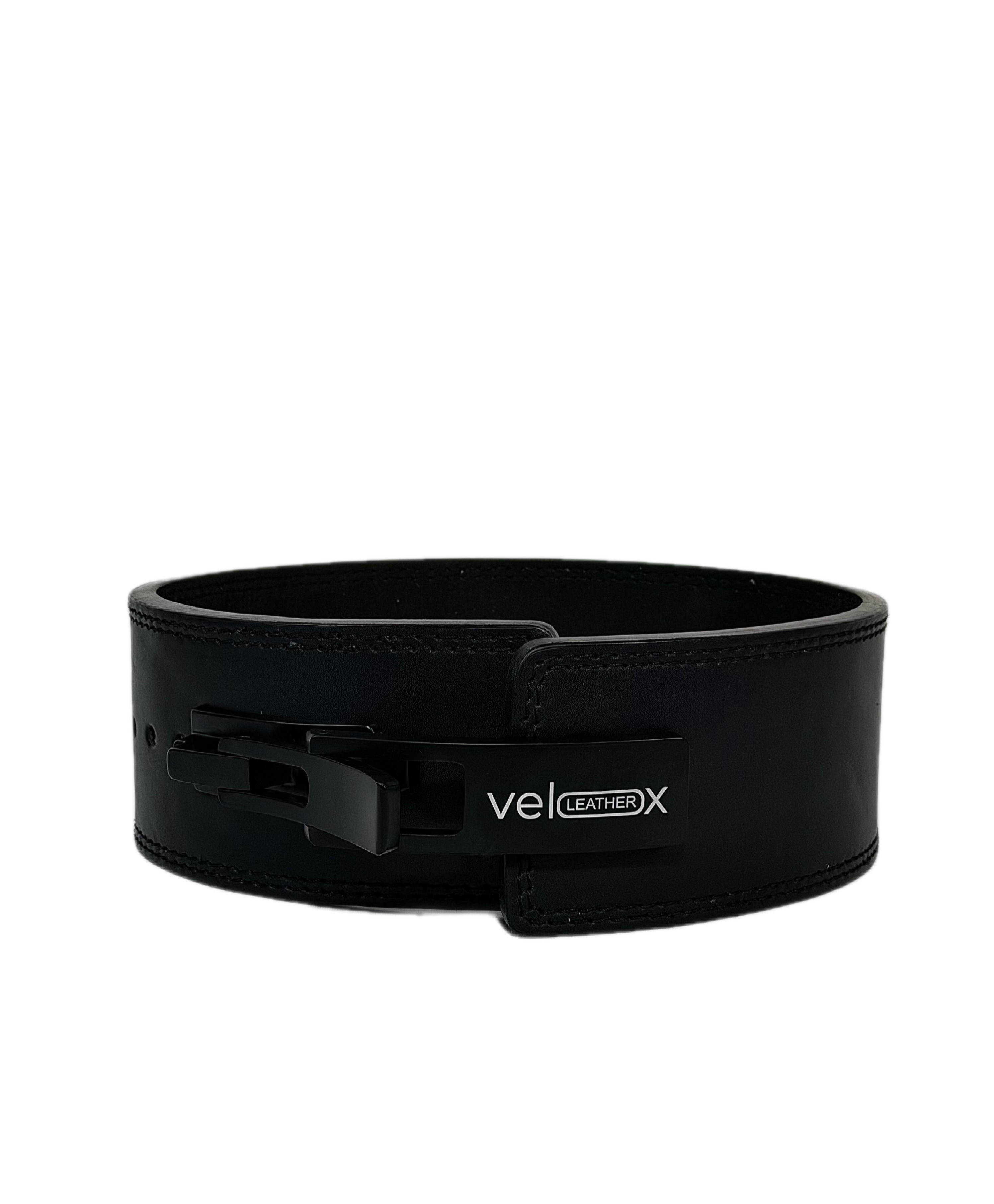 Black Leather Weightlifting Lever Belt