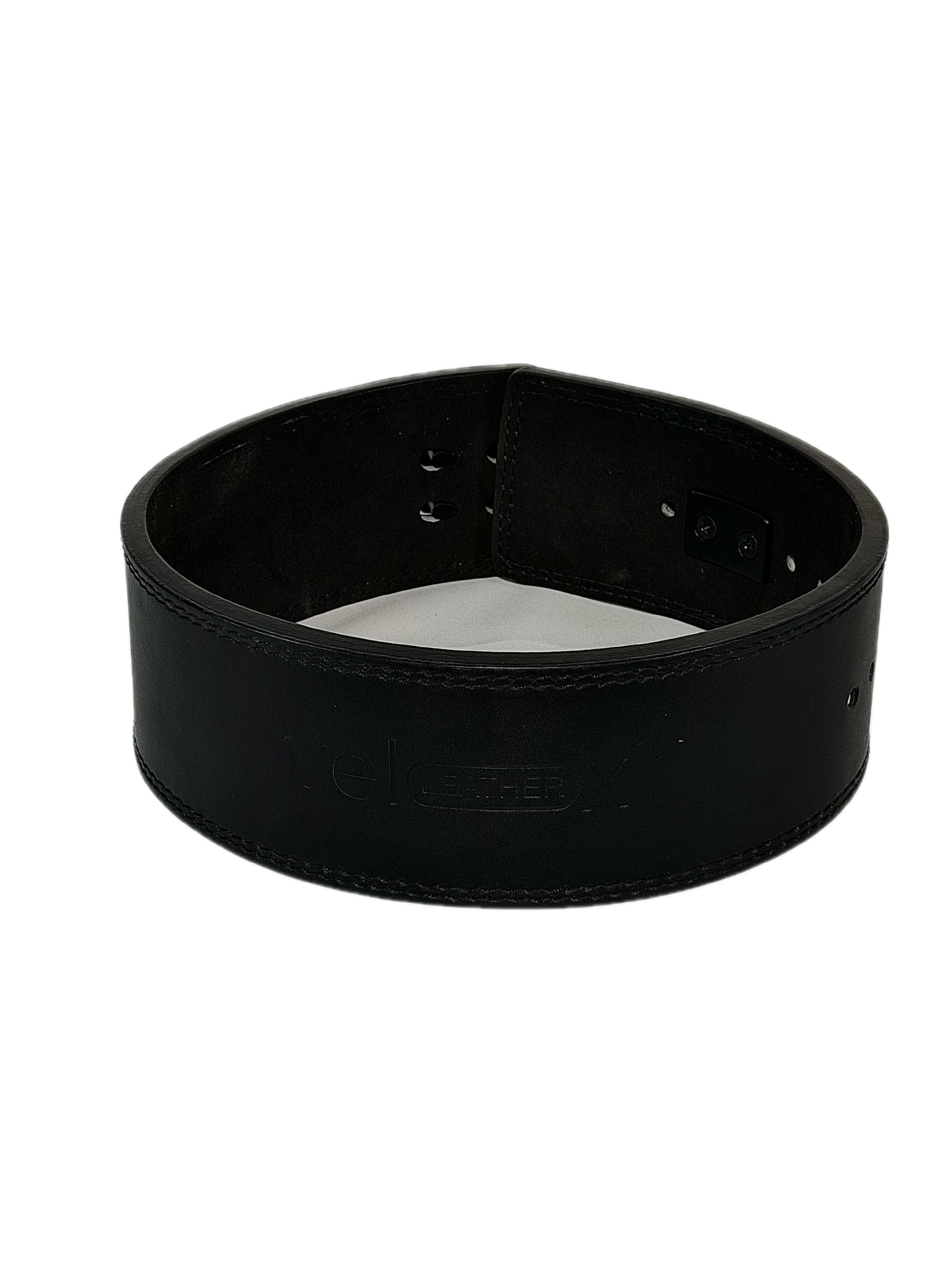 Black Leather Weightlifting Lever Belt